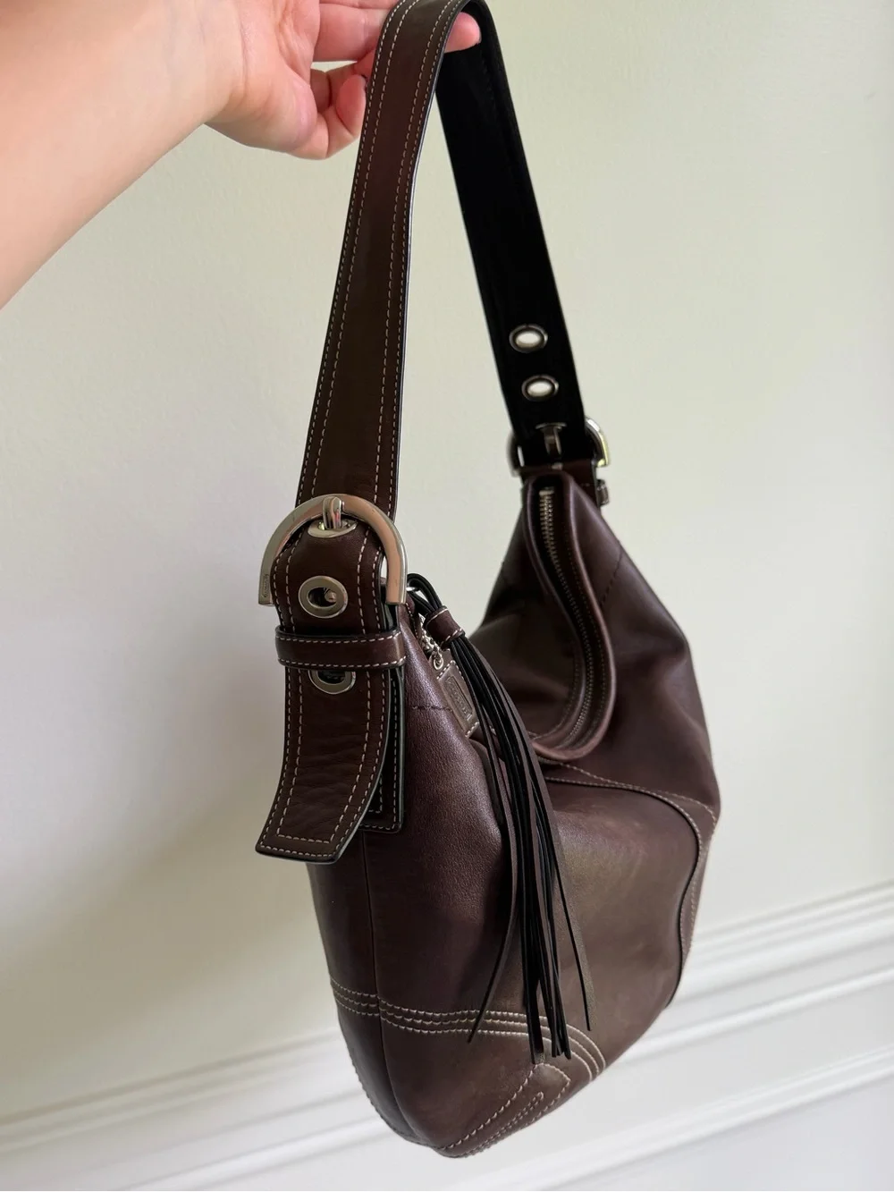 Vintage Coach SoHo Hobo Bag in Chocolate Brown w/ Silver Hardware (2005)
